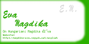 eva magdika business card